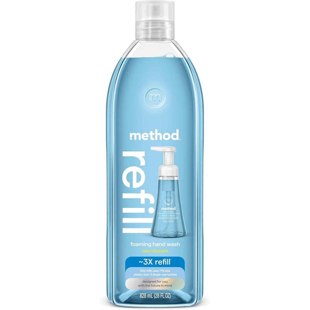 Method Foaming Hand Soap Refill Sea Minerals front view bottle