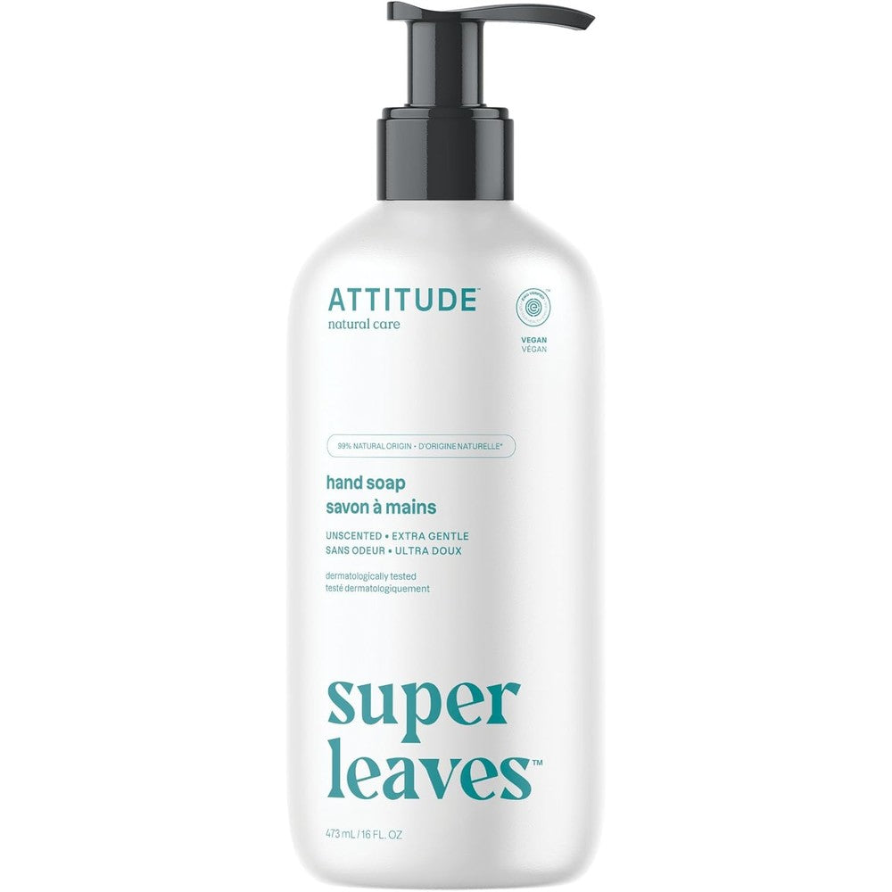 Bio Spectra Attitude unscented liquid hand soap front view bottle
