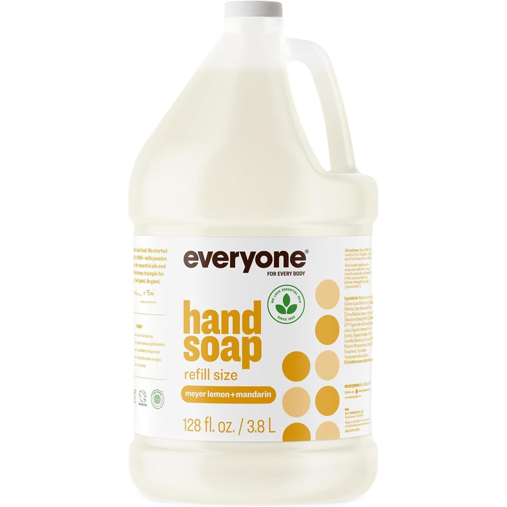 Everyone Liquid Hand Soap Refill 1 Gallon bottle with Meyer Lemon and Mandarin label