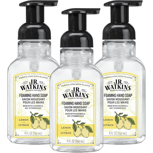 J.R. Watkins Foaming Hand Soap Citron front view 3 pack