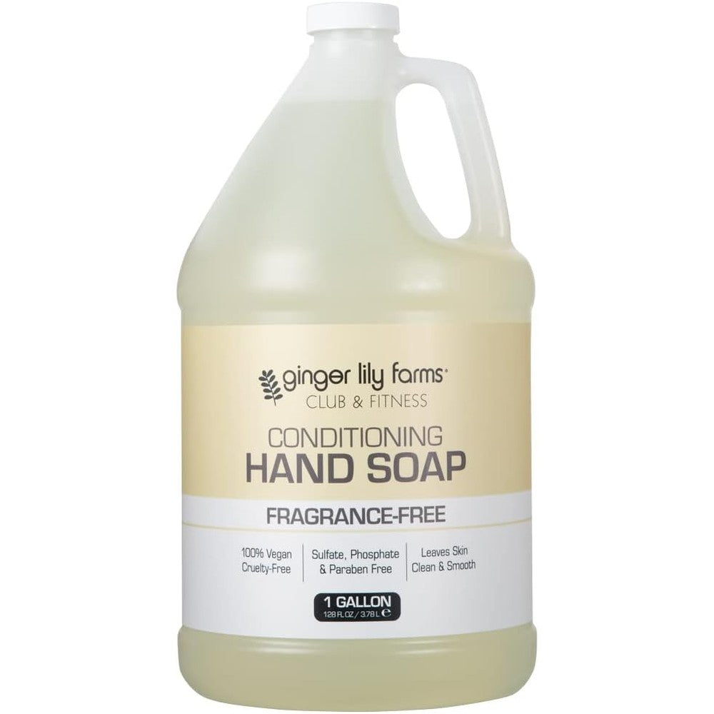Ginger Lily Farms Club and Fitness Conditioning Liquid Hand Soap gallon bottle front view