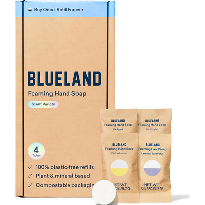 Blueland foaming hand soap refill tablets variety pack front view