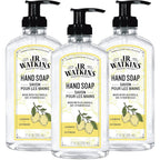 J.R. Watkins Lemon Gel Hand Soap front view pump bottle packaging