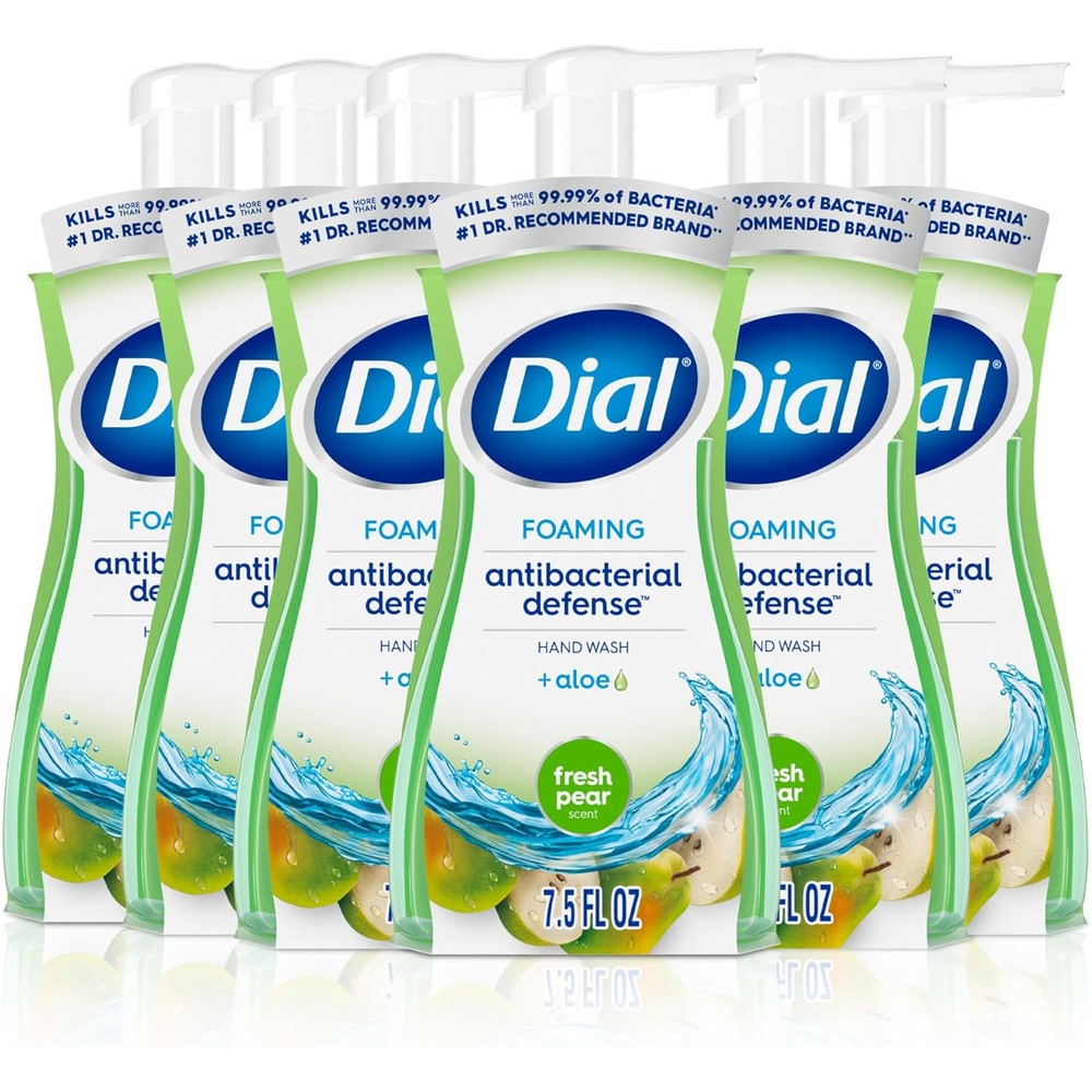 Dial Antibacterial Defense Foaming Hand Soap Fresh Pear 6 Pack