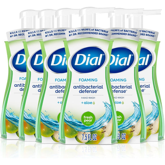 Dial Antibacterial Defense Foaming Hand Soap Fresh Pear 6 Pack