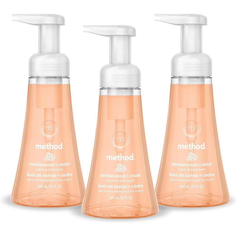 Method Foaming Hand Wash Sandalwood and Cedar 3 pack front view