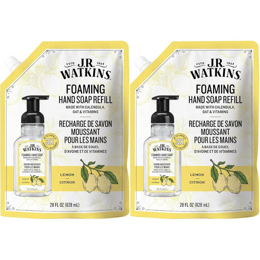 J.R. Watkins Foaming Hand Soap Refill Lemon front view