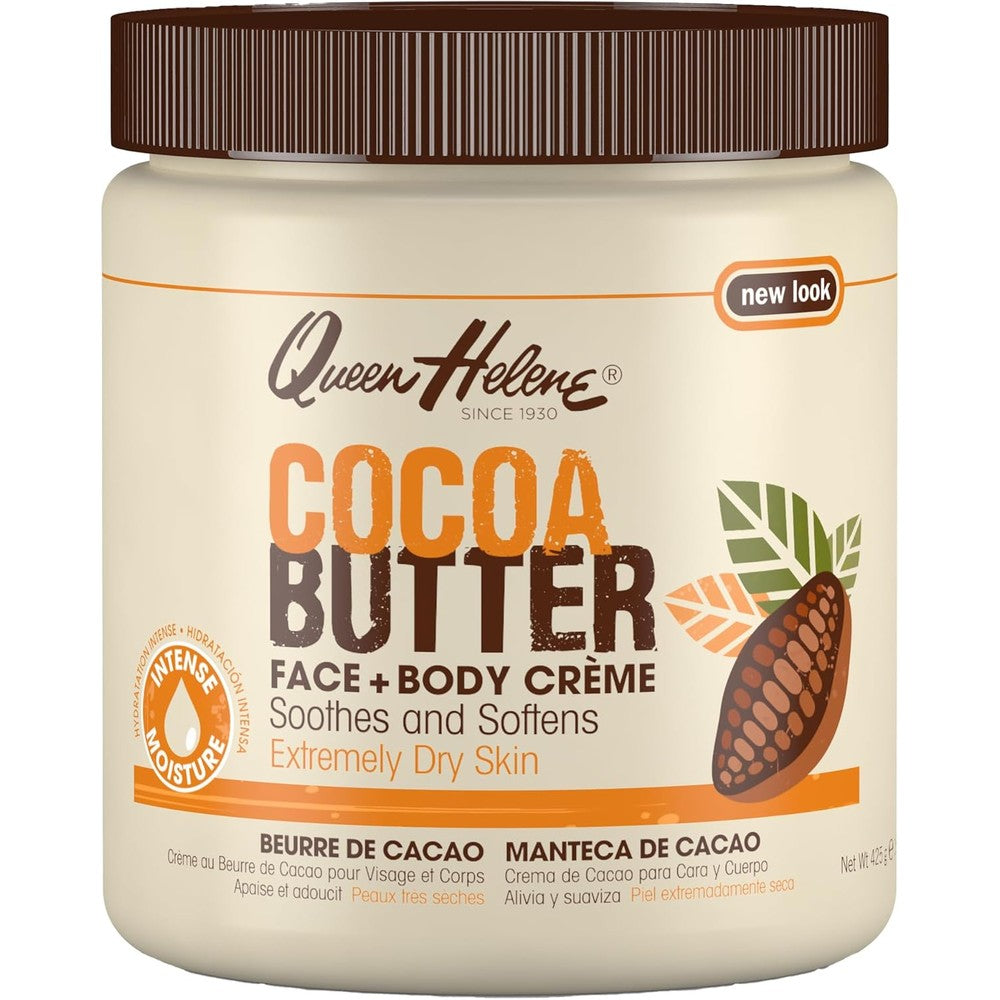 Queen Helene Cocoa Butter Face and Body Cream jar front view