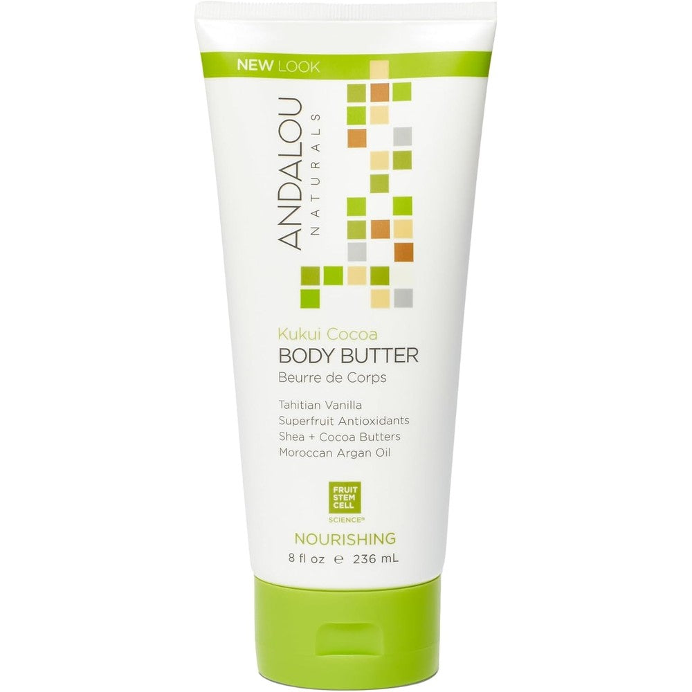 Andalou Naturals Kukui Cocoa Nourishing Body Butter front view