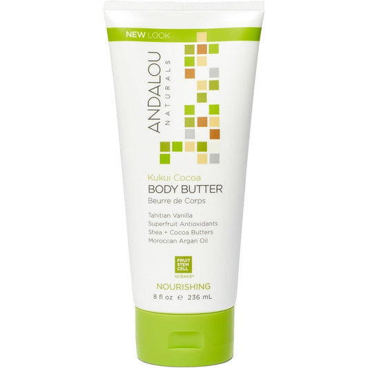 Andalou Naturals Kukui Cocoa Nourishing Body Butter front view