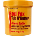 Red Fox Tub O' Butter Cocoa Moisturizing Creme 12 Ounce jar front view for dry skin.