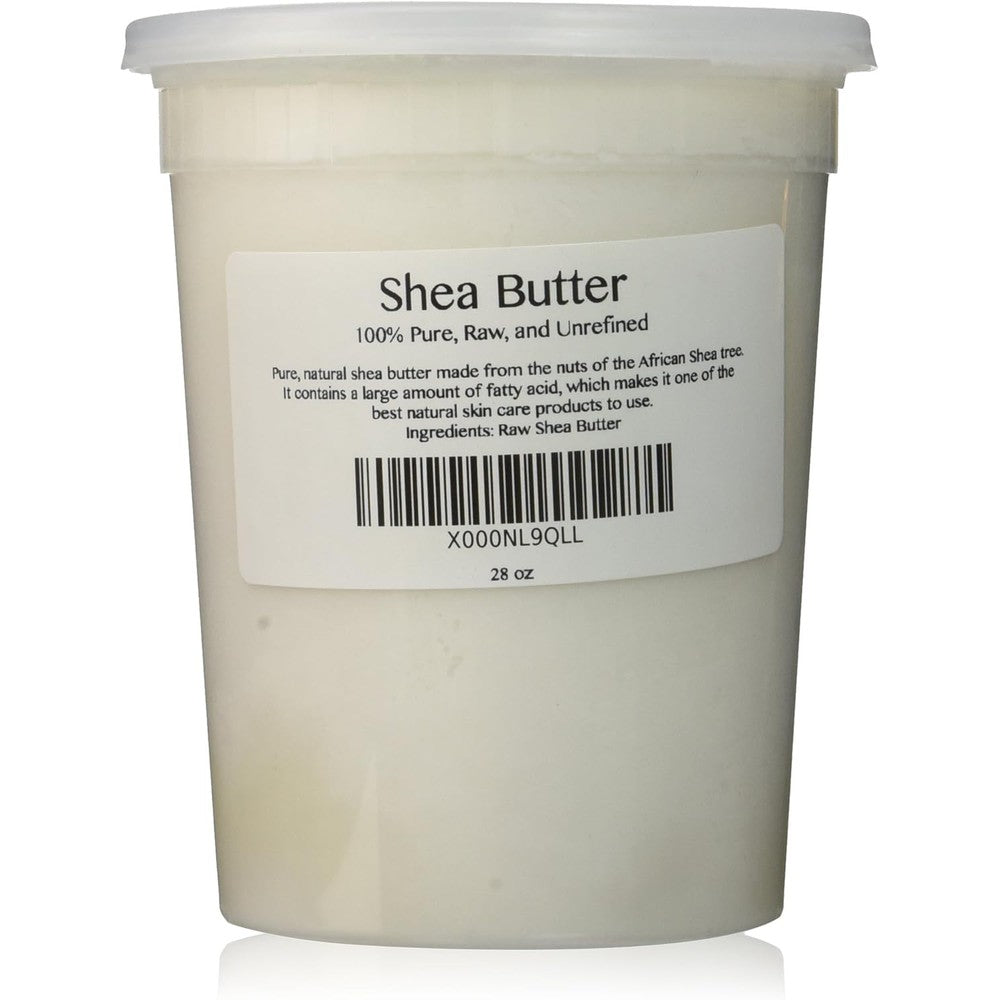 Skin Beauty Essentials 100 Percent Pure Unrefined Raw Shea Butter 28 Ounce jar front view