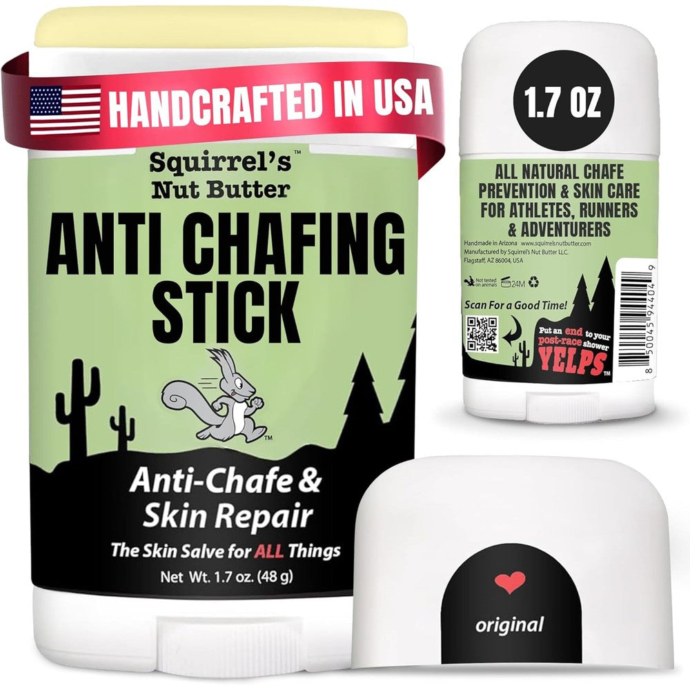 Squirrel's Nut Butter anti chafing stick front view packaging