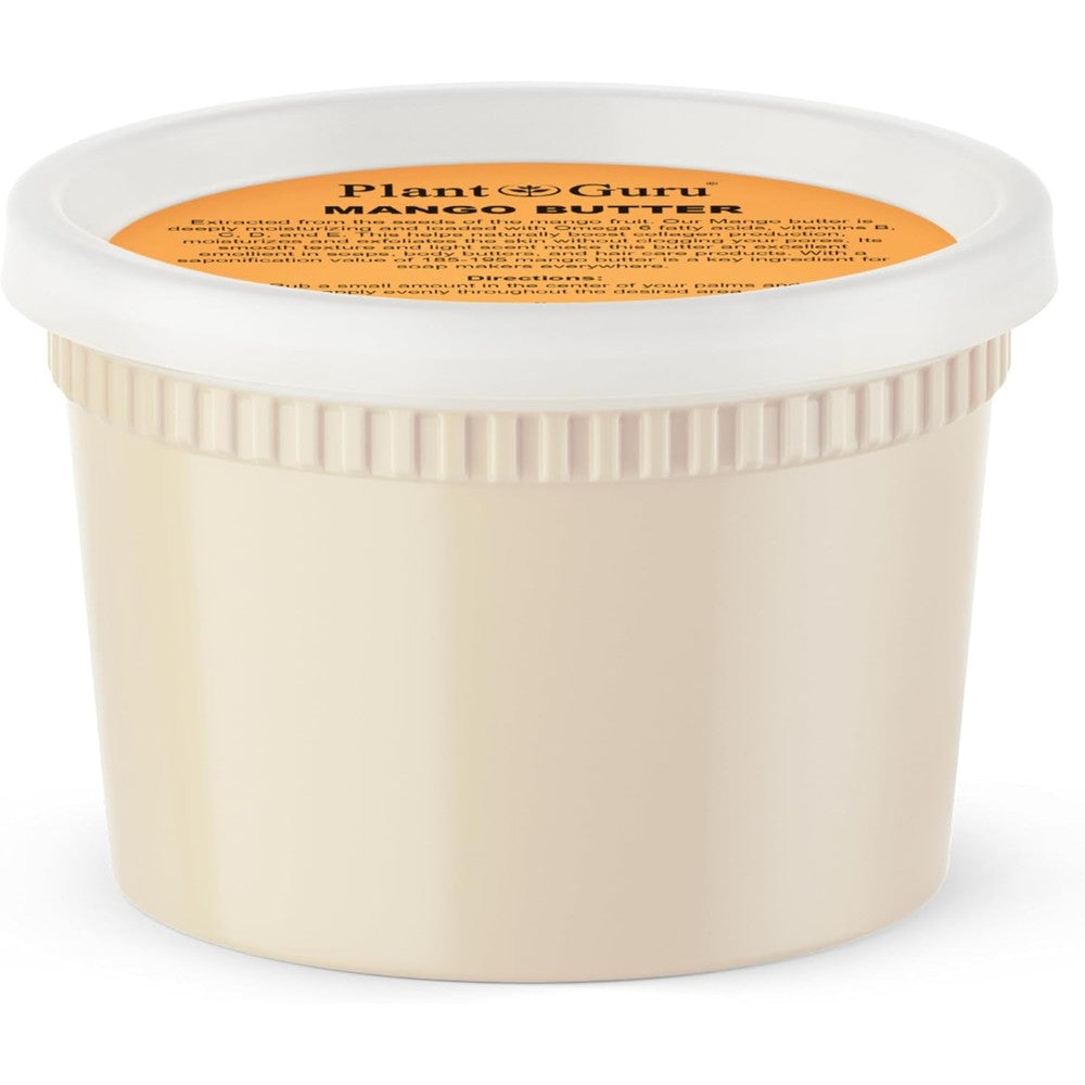 Plant Guru Raw Mango Butter 16 Ounce jar front view.