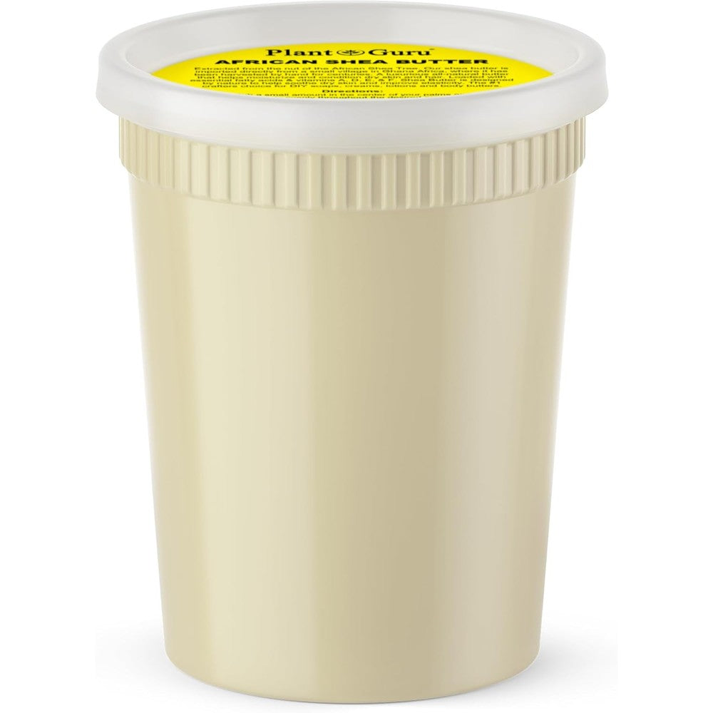 Plant Guru raw African shea butter 32 fluid ounces front view