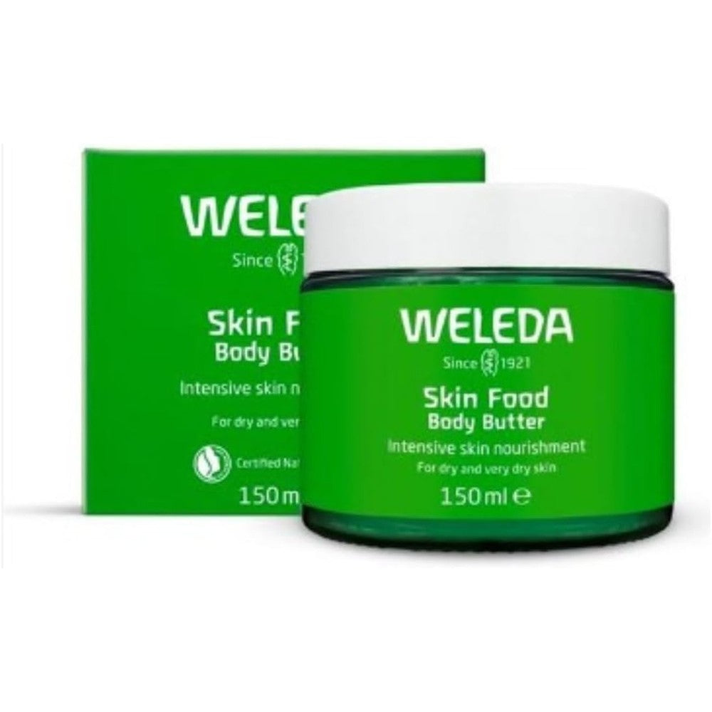 Weleda Skin Food Body Butter 5 Fluid Ounce glass jar front view