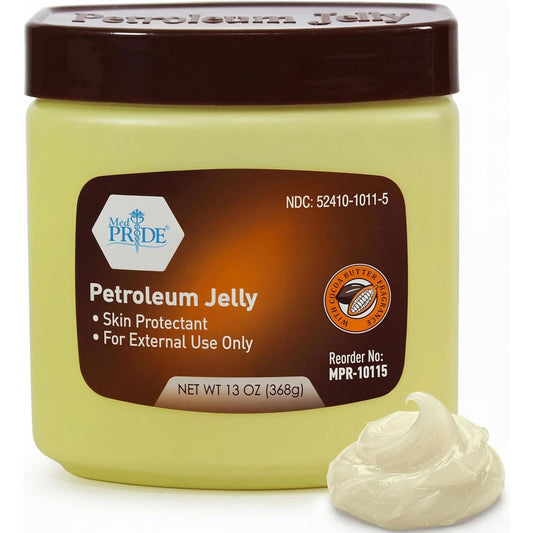 Med Pride Cocoa Butter Petroleum Jelly 13 Ounce jar front view