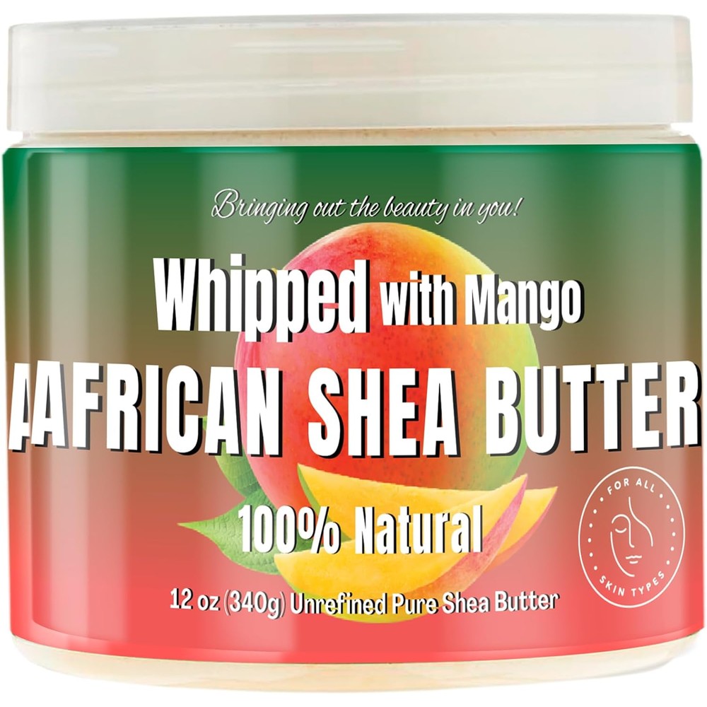 RA Cosmetics Whipped Shea Butter with Mango Extract front view jar