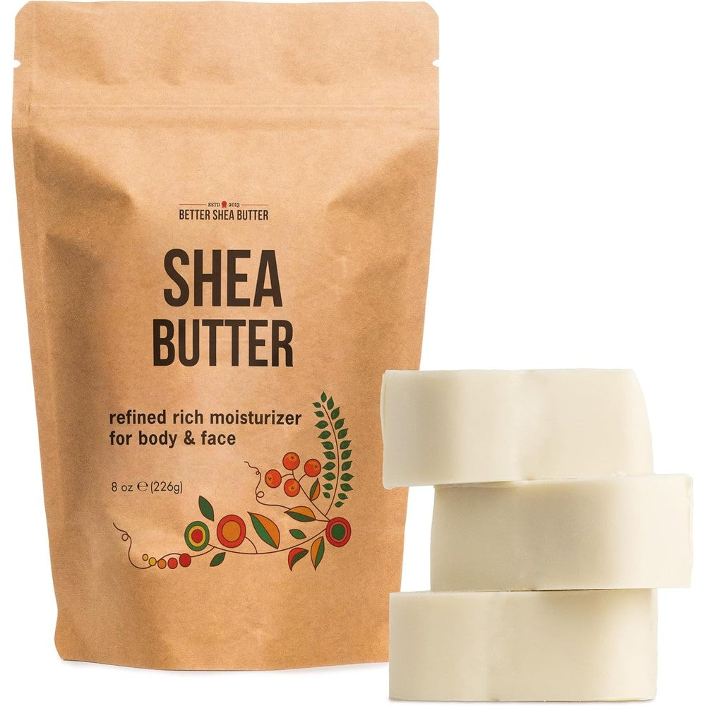 Better Shea Butter Refined Unscented 8 Ounce bar front view