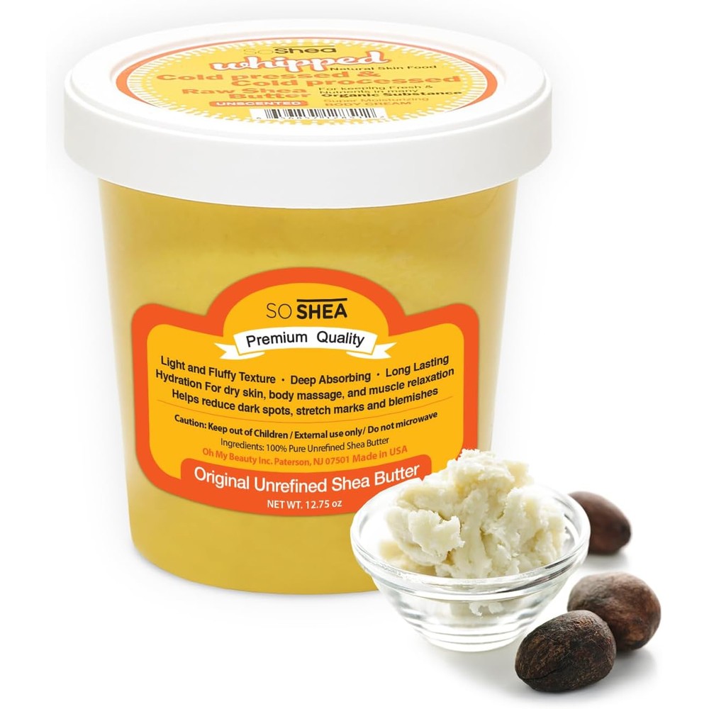 SoShea Whipped Shea Butter Unscented Original front view