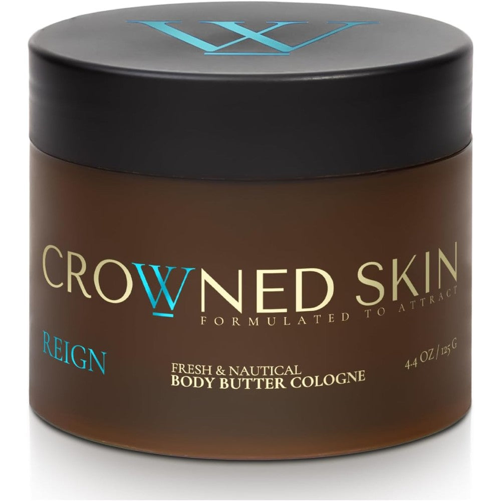 Crowned Skin Reign Body Butter Cologne jar front view