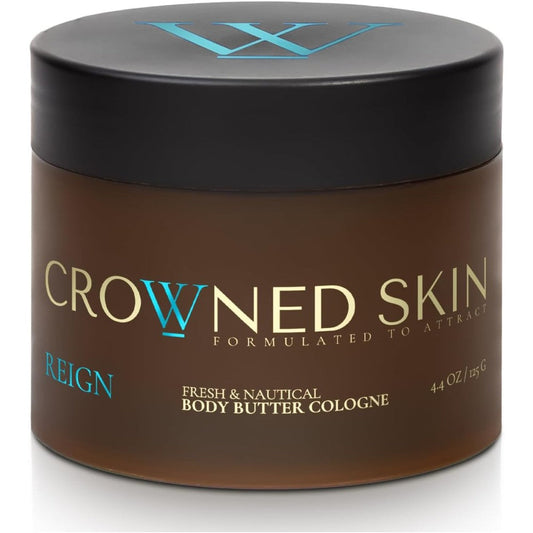 Crowned Skin Reign Body Butter Cologne jar front view