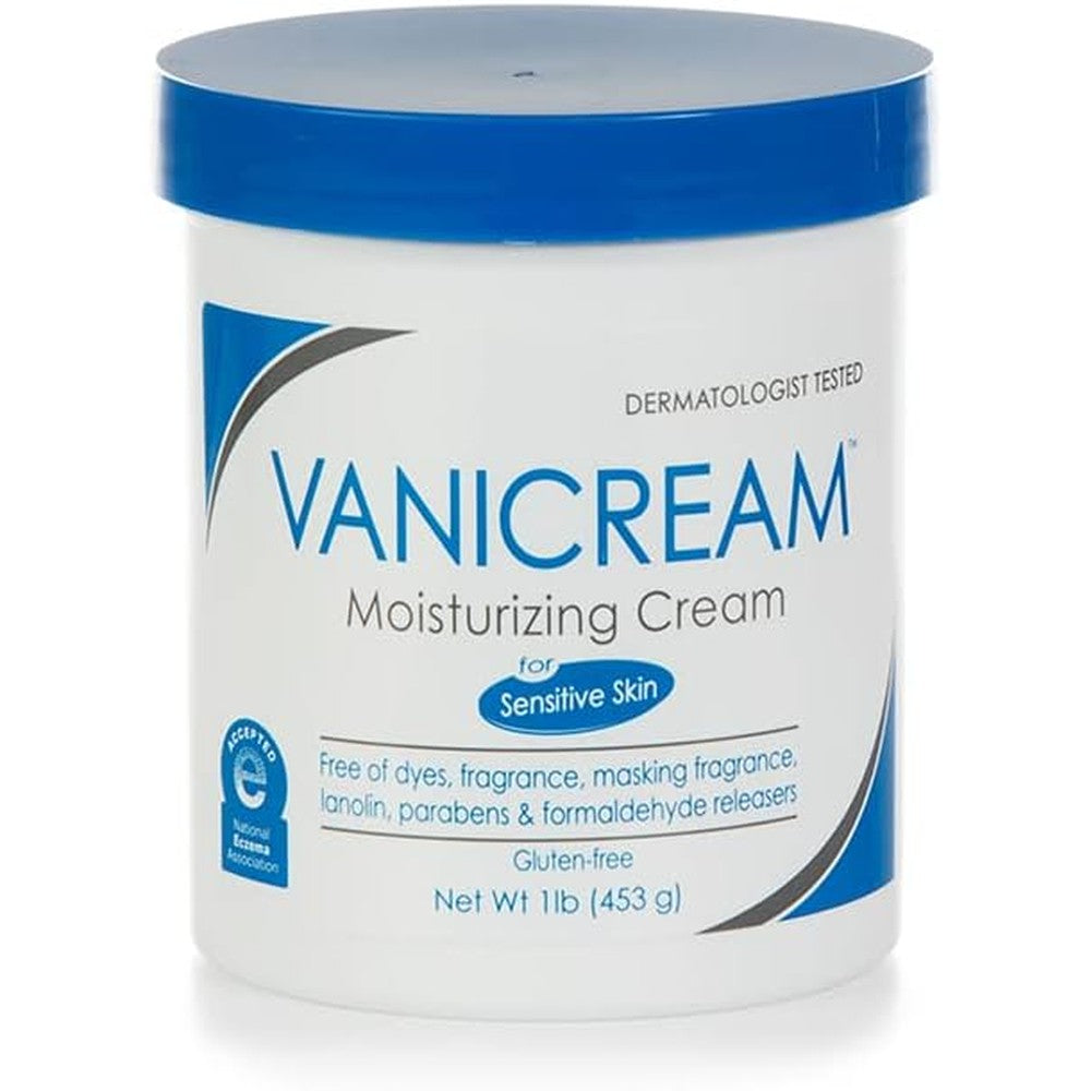 Vanicream Moisturizing Skin Cream 1 pound tub front view for sensitive skin care