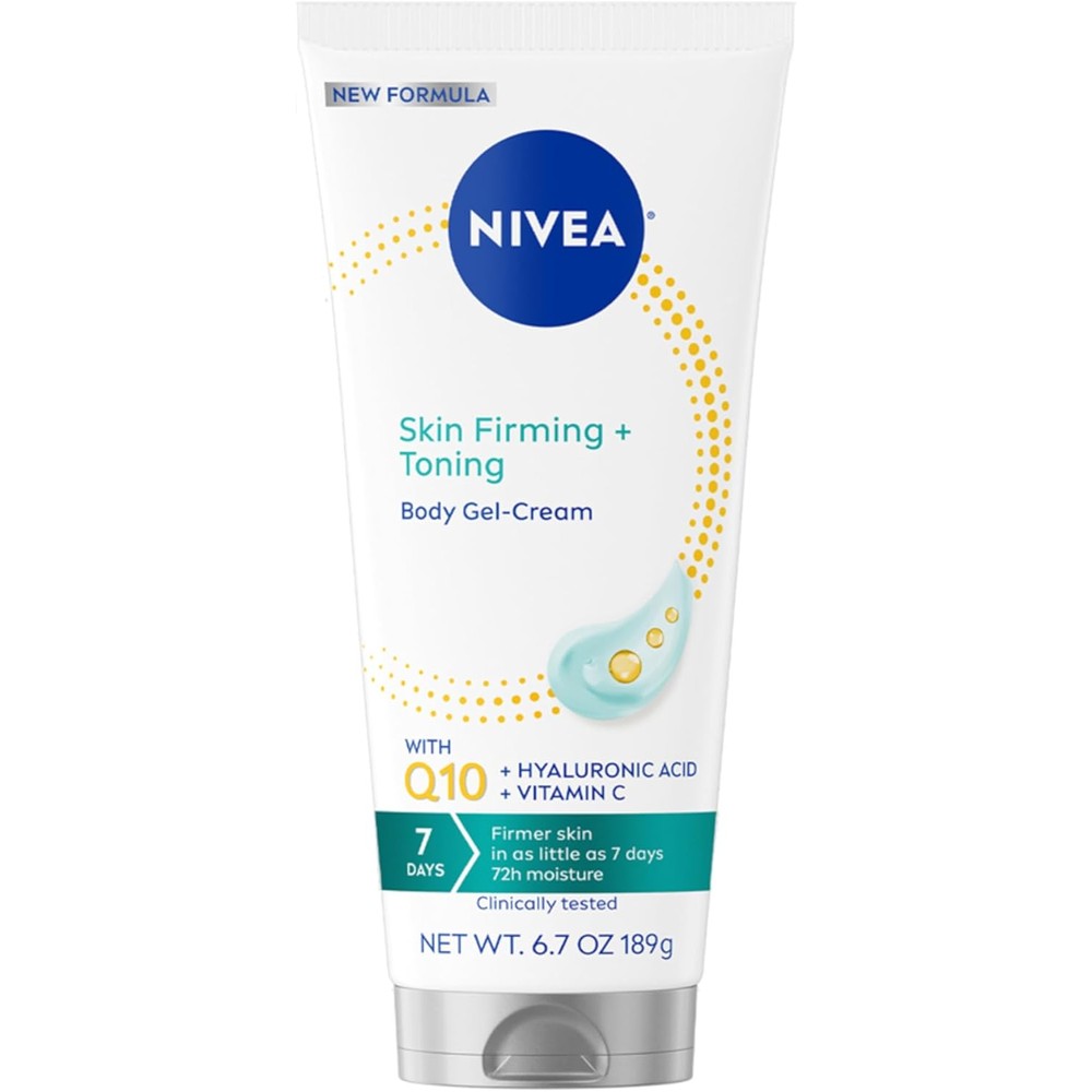 NIVEA Skin Firming and Toning Body Gel Cream front view tube