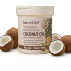 Nature Well coconut oil moisturizing cream front view jar
