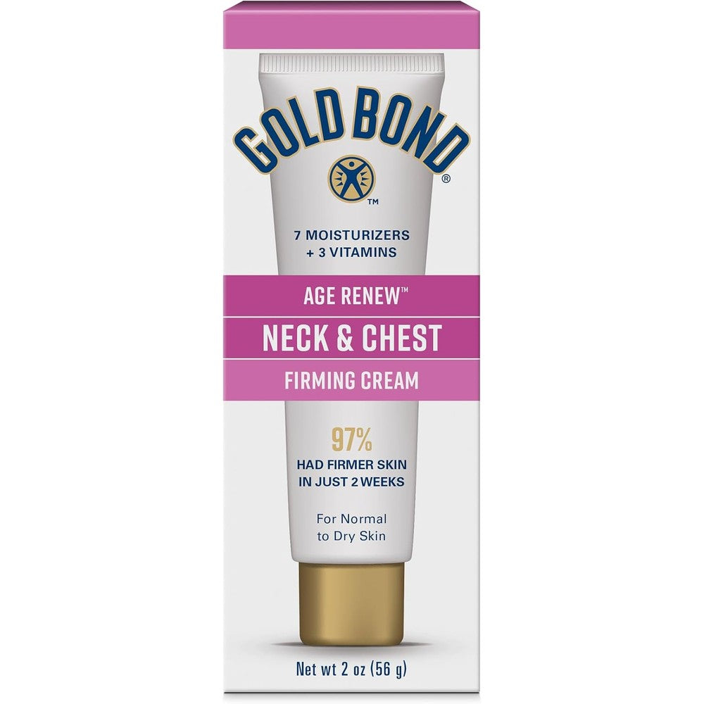 Gold Bond Age Renew Neck And Chest Firming Cream tube front view anti aging lotion