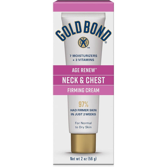 Gold Bond Age Renew Neck And Chest Firming Cream tube front view anti aging lotion