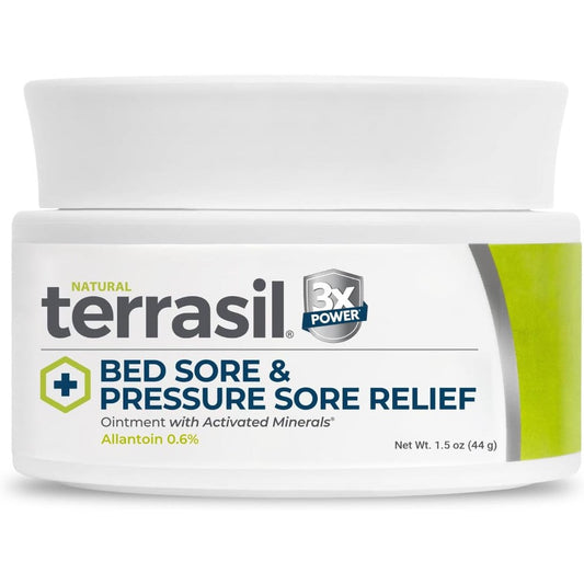 Terrasil Bed Sores Treatment Cream front view of the 1.5 Ounce jar showing product label and branding.