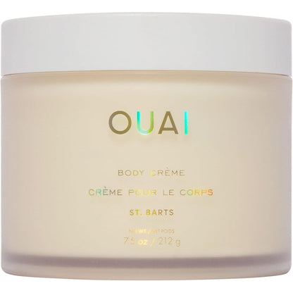 OUAI St Barts Hydrating Whipped Body Cream 212g front view jar