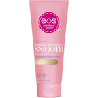 Eos post-shave body cream front view in pink tube packaging