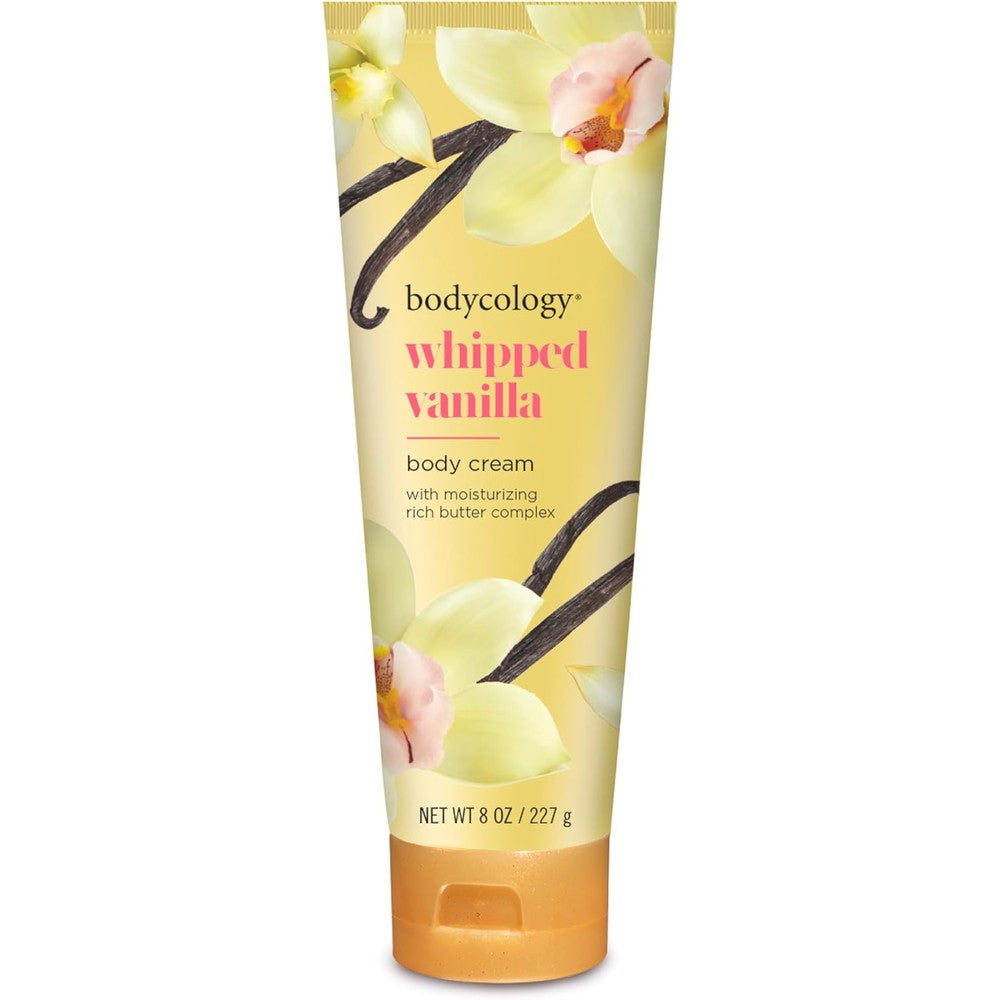 Bodycology Whipped Vanilla Shea Butter Body Cream front view of the eight ounce tube