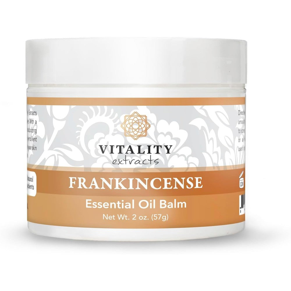 Vitality Extracts Frankincense Essential Oil Balm 2 Ounce front view container