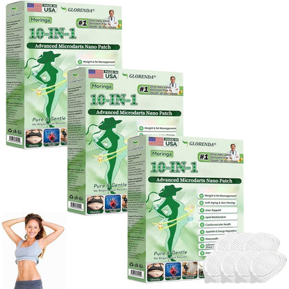 TLOPA Glorenda Moringa advanced nano microdarts patch retail boxes packaging front view