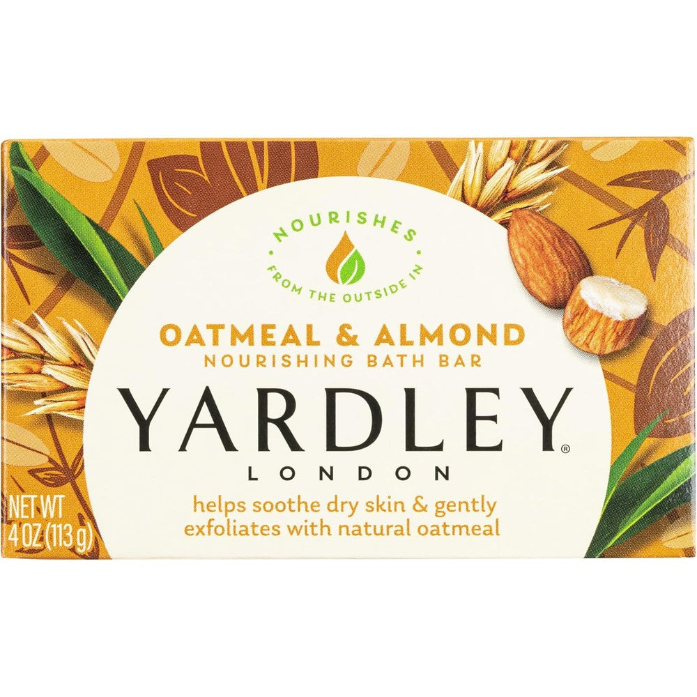 Yardley London Oatmeal and Almond Bar Soap front view