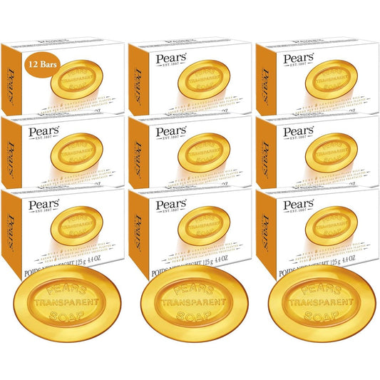 Pears Pure and Gentle glycerin soap 12-pack front view