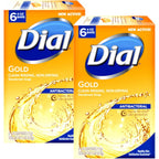 Dial antibacterial bar soap gold front view box packaging