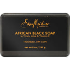 SheaMoisture African Black Soap Bar front view packaging