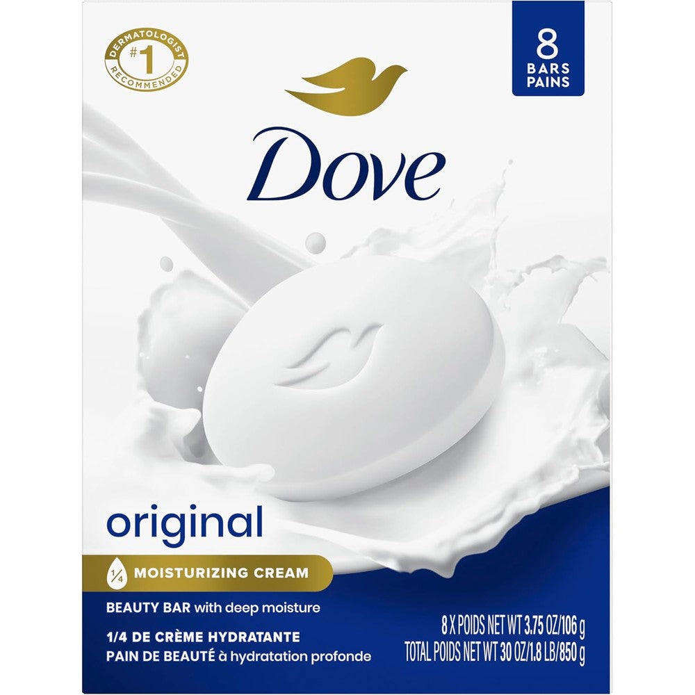 Dove Original Beauty Bar pack of 8 front view
