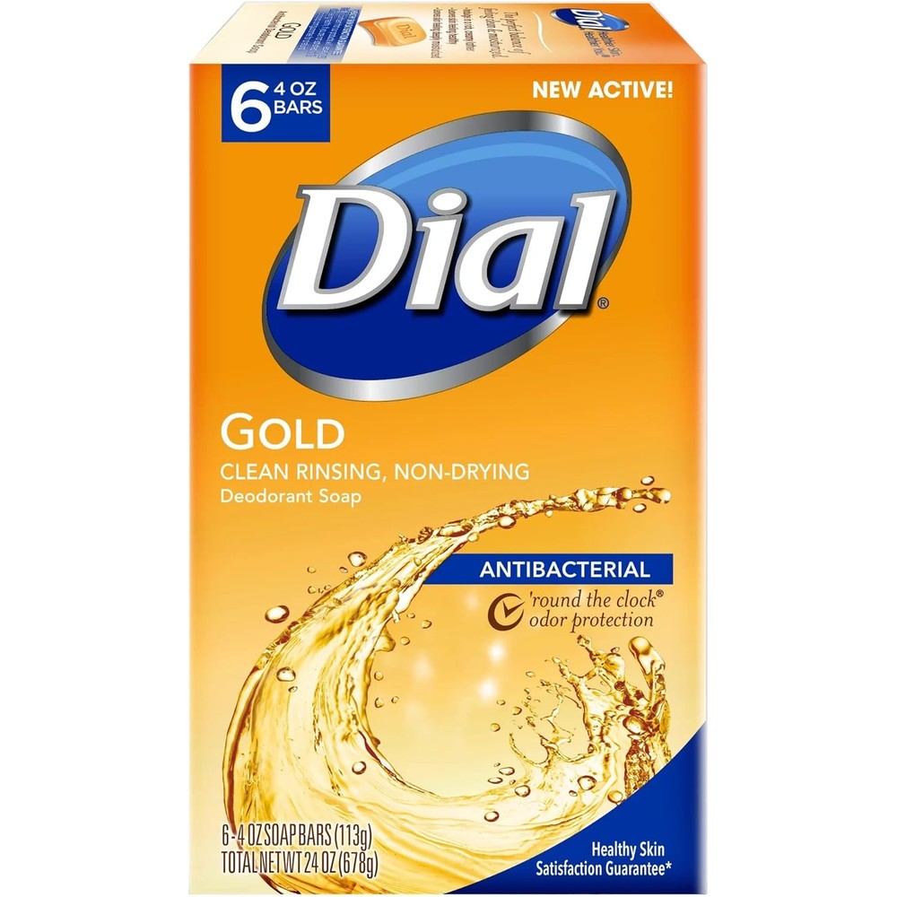 Dial Gold antibacterial bar soap six pack front view