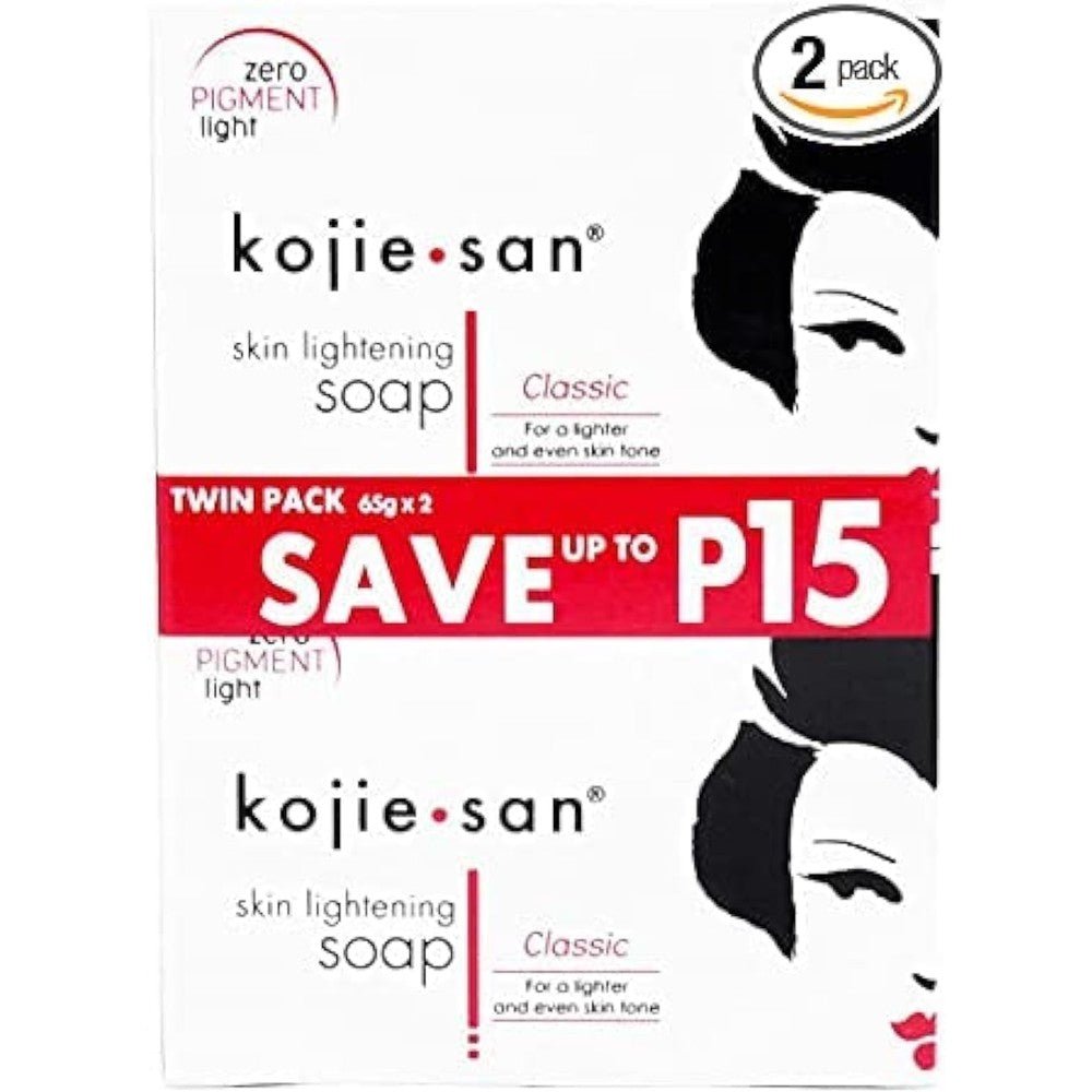 Kojie San Skin and Body Brightening Soap twin pack front view