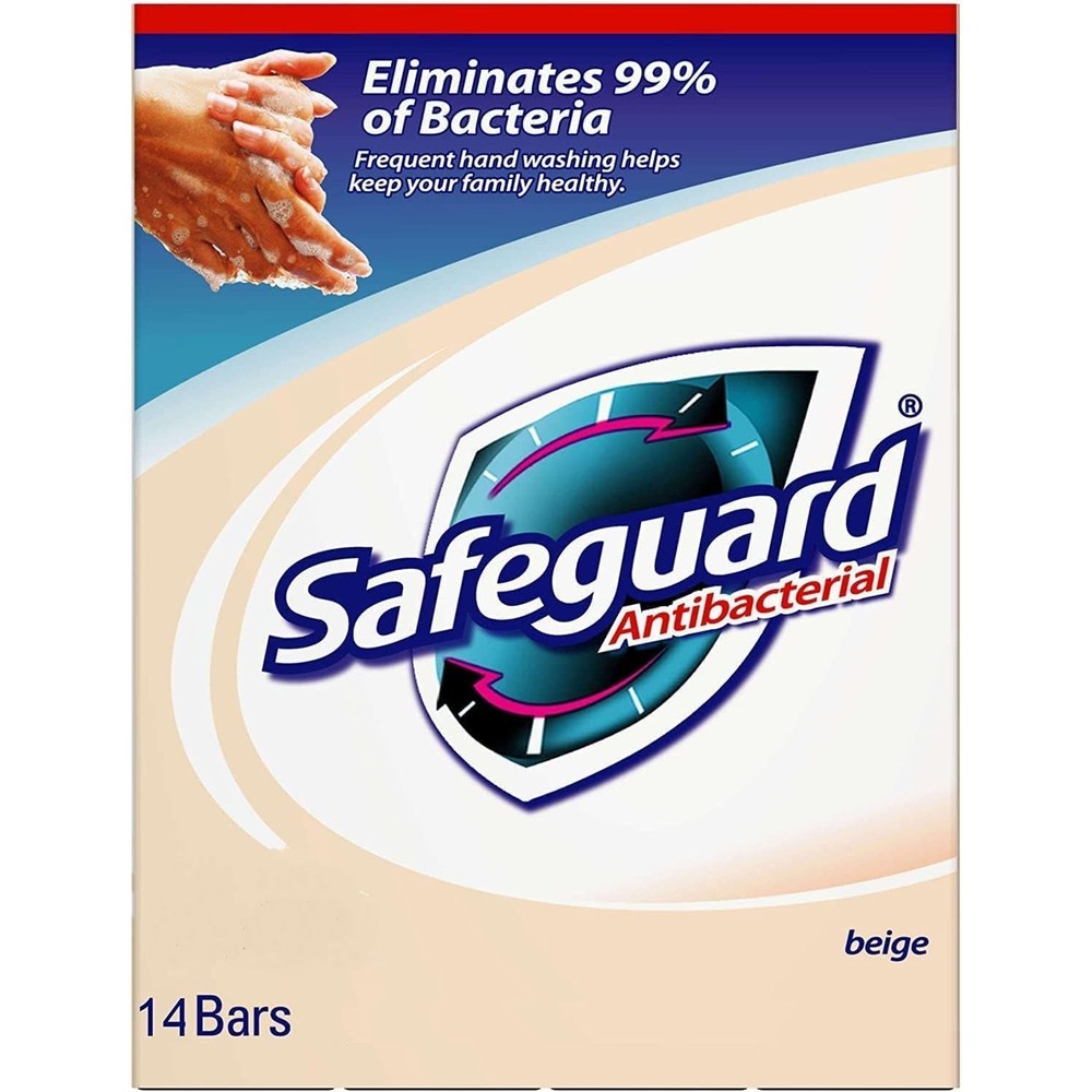 Safeguard antibacterial bar soap fourteen pack front view