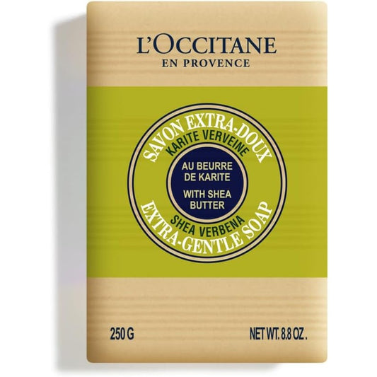 L'Occitane Shea Butter Extra Gentle Soap Verbena 250gm front packaging view