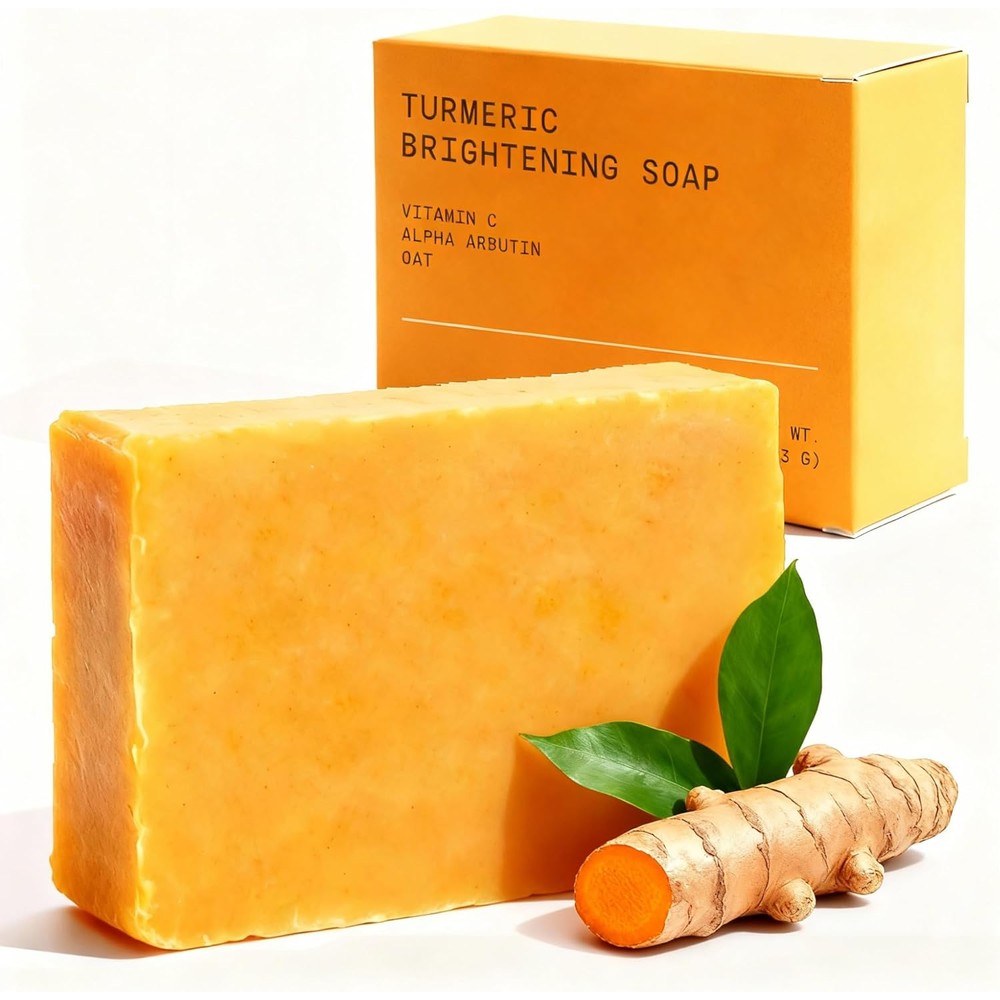 Glo Melanin Organic Turmeric Soap front packaging view for fading dark spots
