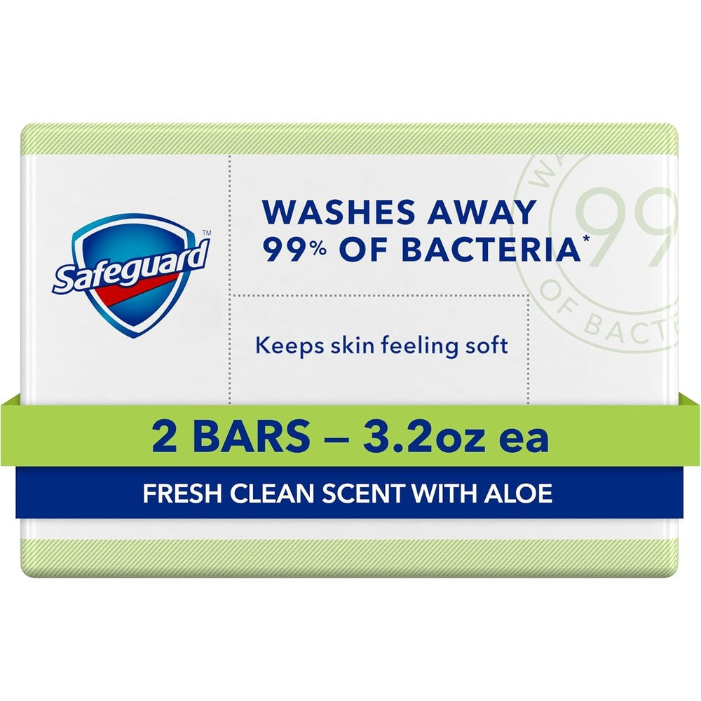Safeguard Micellar Deep Cleansing Bath Bar Soap front packaging showing two count pack