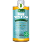 Yoken pure castile liquid soap organic unscented front view bottle packaging