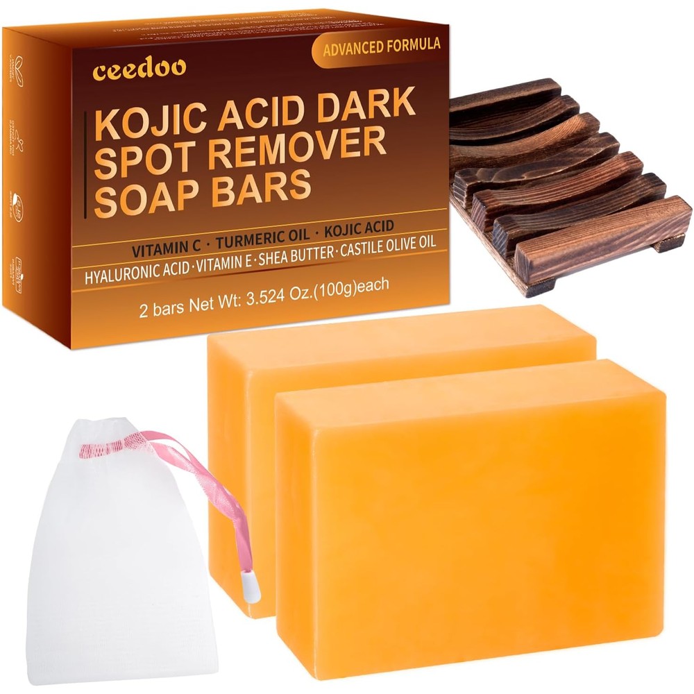Ceedoo Kojic Acid Soap front view of dark spot remover packaging